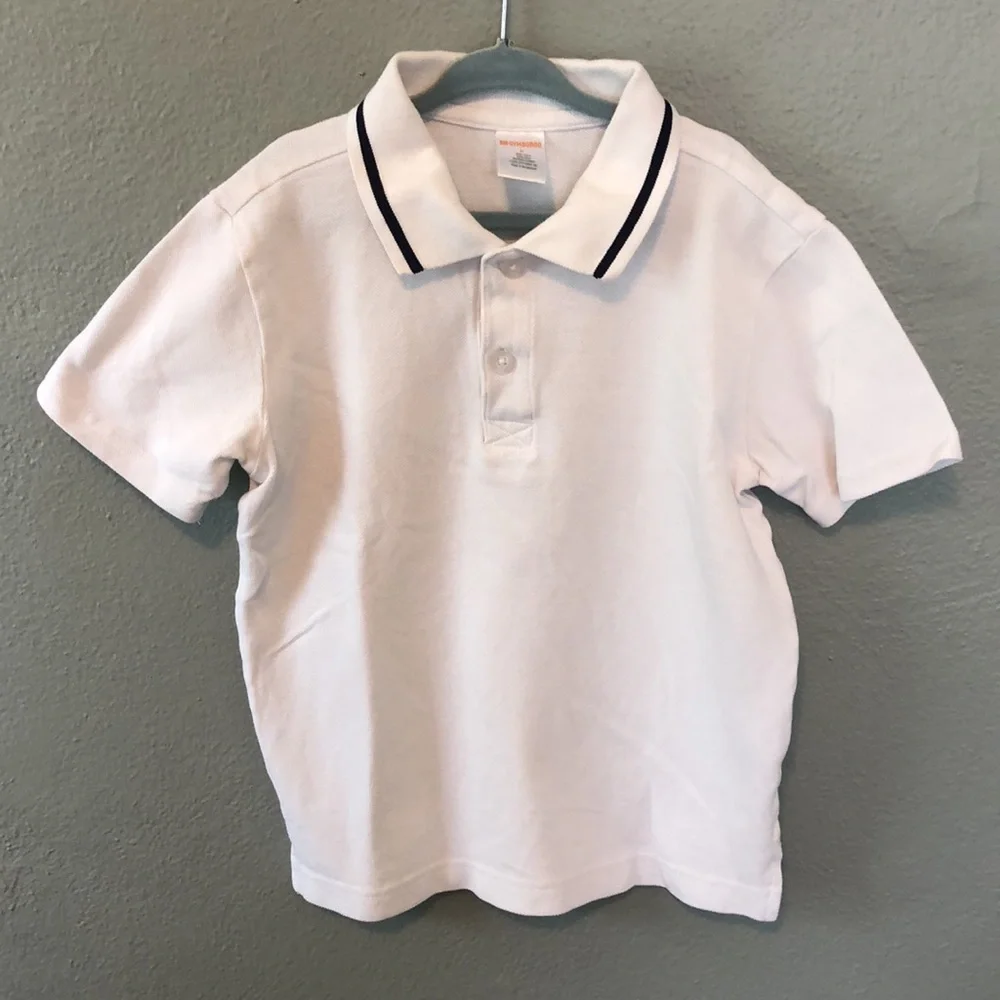Gymboree White Short Sleeve School Uniform Collared Shirt Size 6